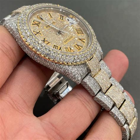 rolex with moissanite diamonds|moissanite rolex reddit.